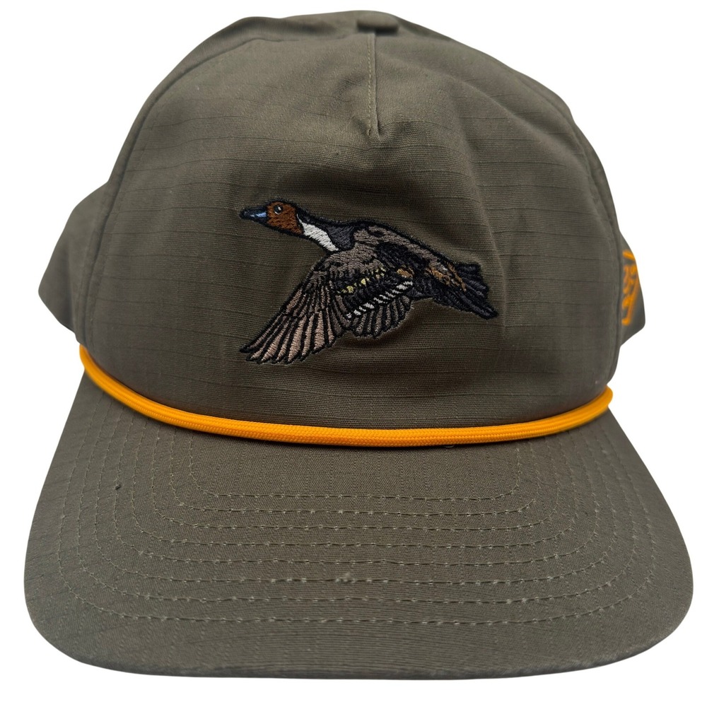 Southern String Hat Co Olive Green Ripstop Duck Rope Hat Snapback Cap RARE